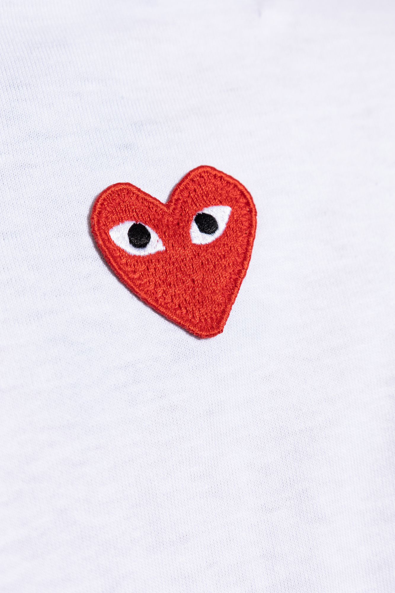White T-shirt with logo-shaped patch Comme des Garçons Play